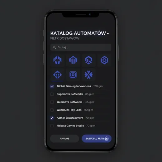 Katalog automatów - filtr dostawców